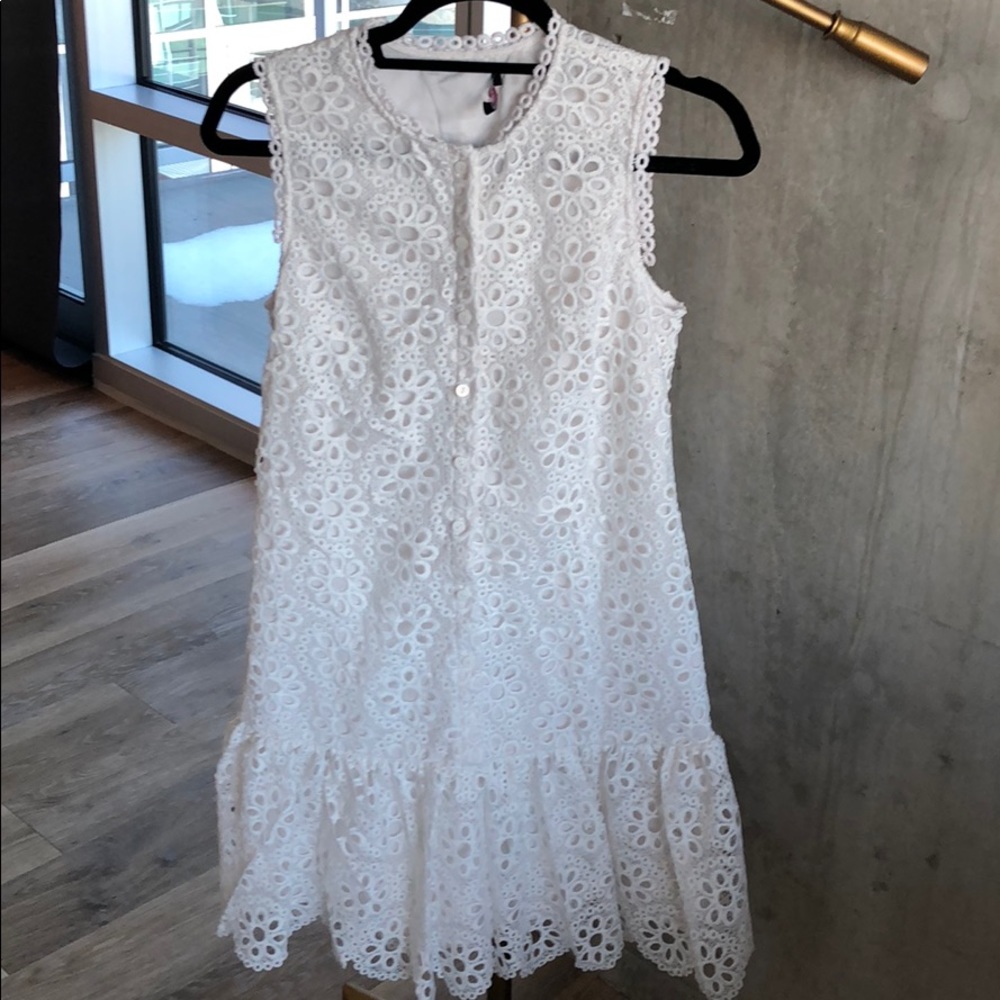 White Trina Turk eyelet dress. Worn once .